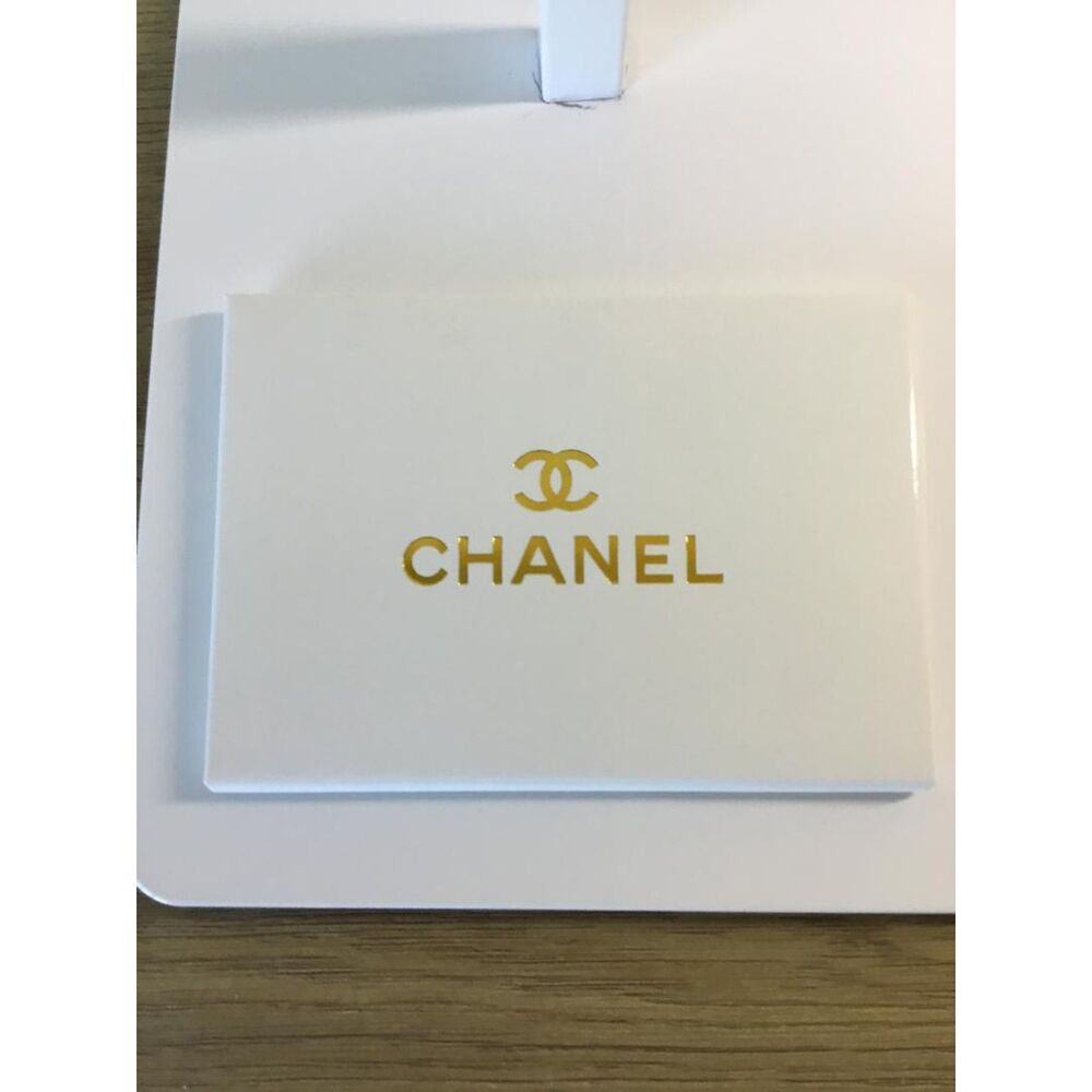 Chanel Beauty VIP Mirror & Faux Leather Holder 4” X 3”, NIB, Green